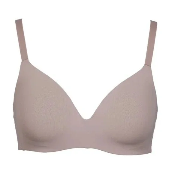 Calvin Klein 2 Pk Lightly Lined Wirefree Bra Microfiber Stretch Black Taupe NEW - Picture 3 of 7